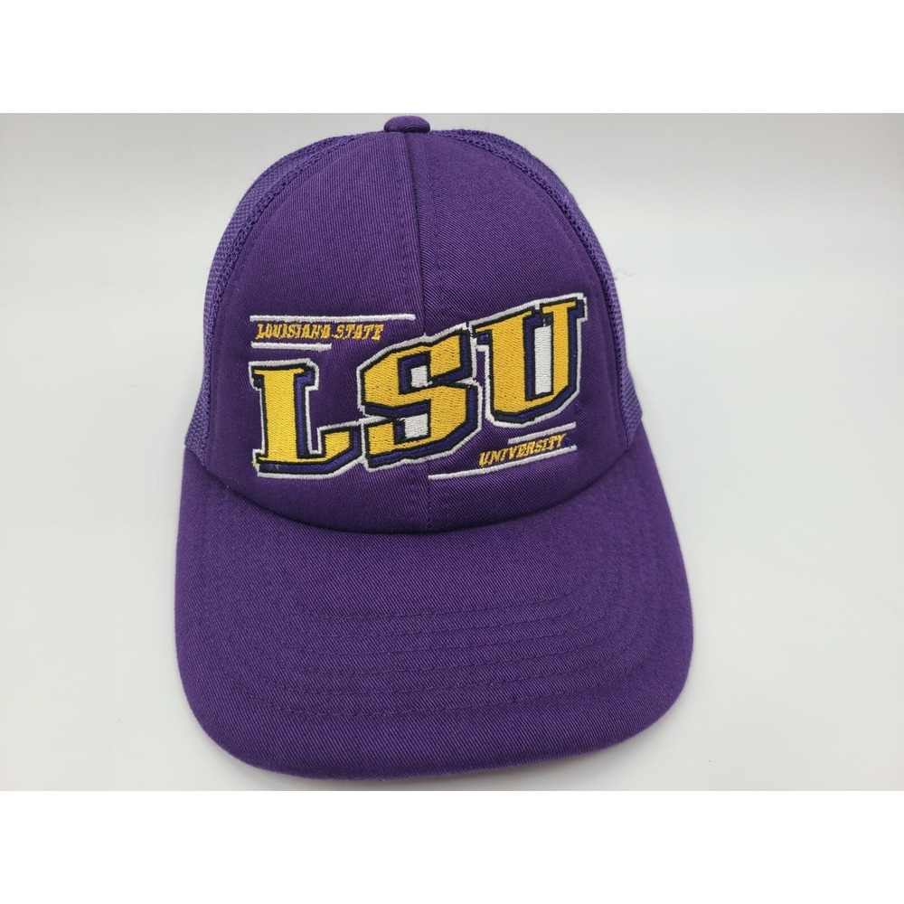 LSU Tigers Top of the World Mesh Trucker Snapback Hat Cap Men Women NCAA Purple
